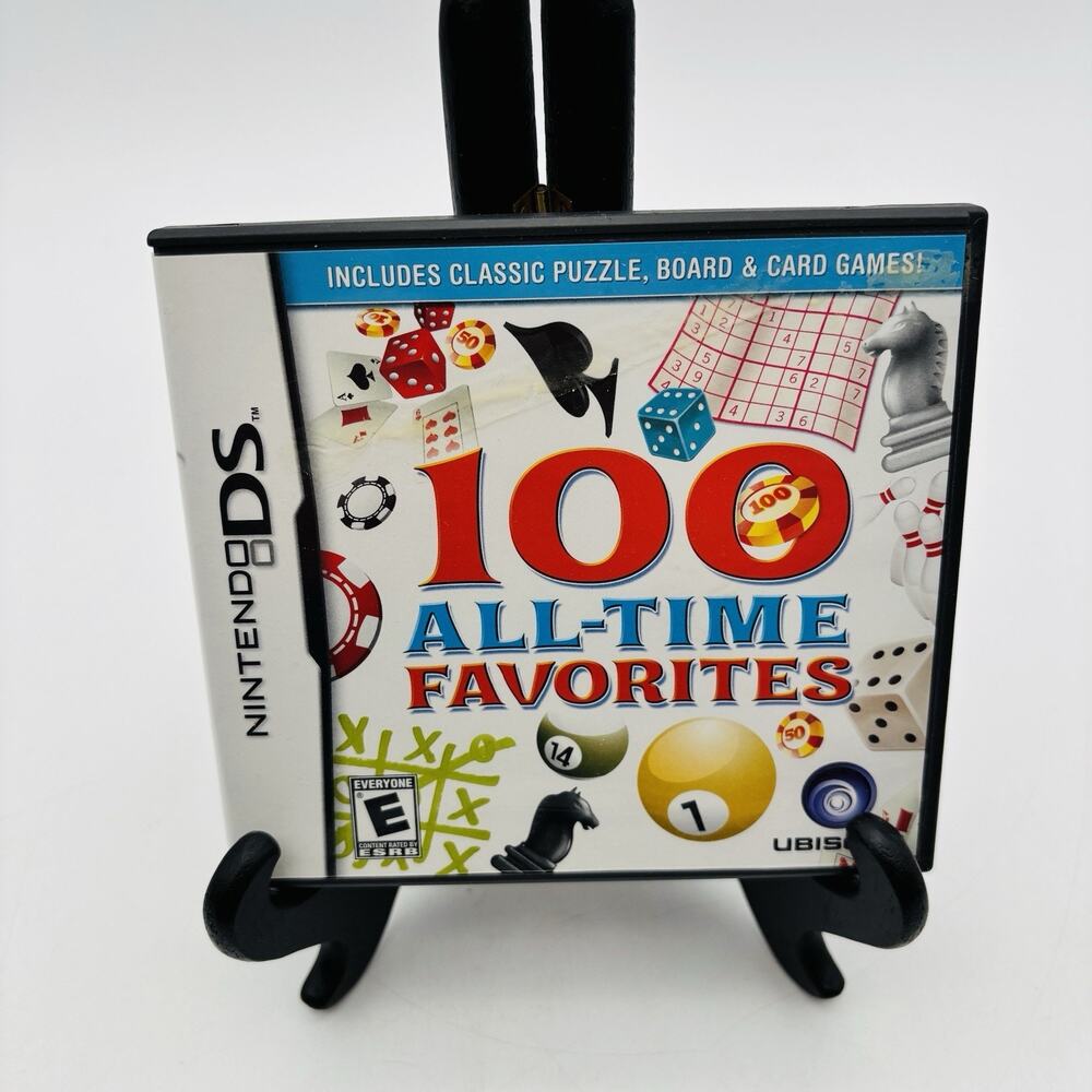 100 All-Time Favorites (Nintendo DS) Puzzle Card & Board Games - CIB Complete VG
